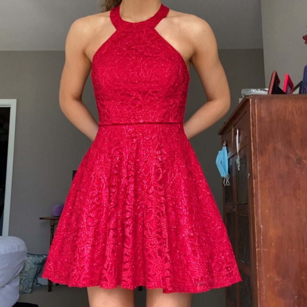 Red sparkly homecoming/prom /formal short dress